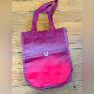 Lululemon Athletica Burgundy and Red Shopping Tote-Small